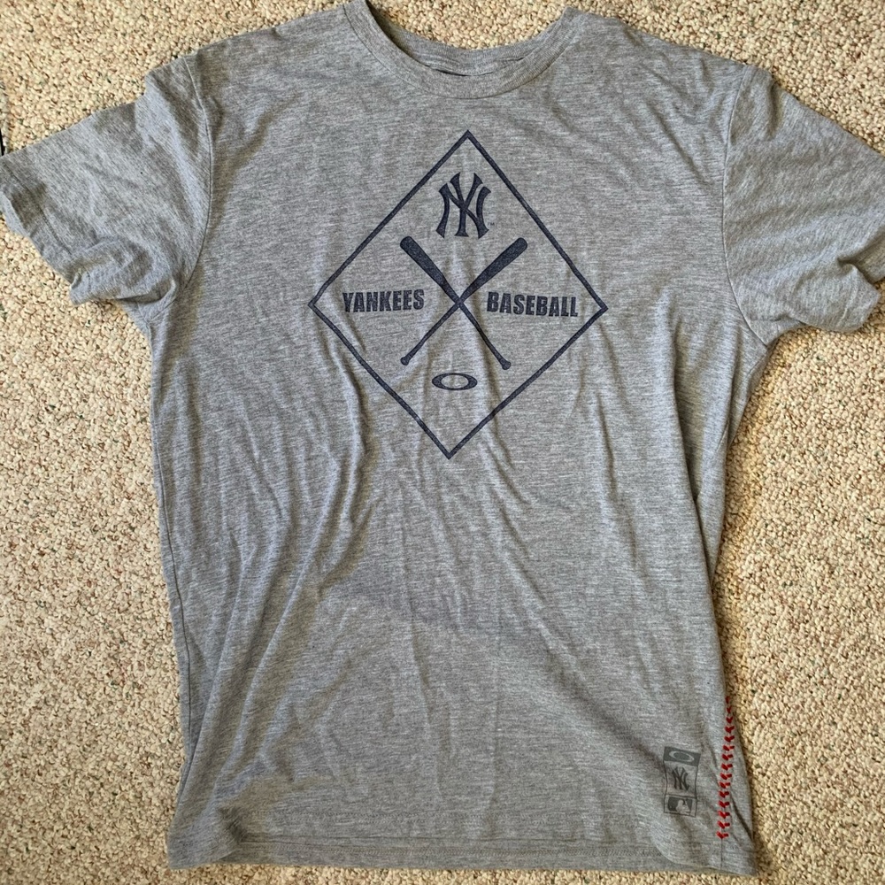 Oakley NY Yankees Shirt Baseball Stitching Size L